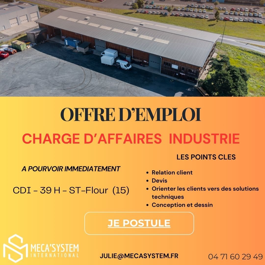 Offre emploi Chargé d'affaire Industrie (002)